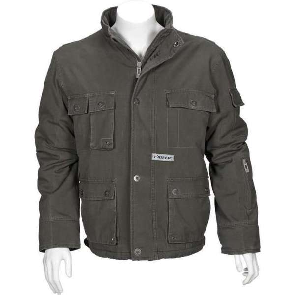 T'RIFFIC STORM Jack Canvas coat 100% katoen Olijfgroen - Maat XXS T'RIFFIC STORM Jack Canvas coat 100% katoen Olijfgroen - Maat XXS