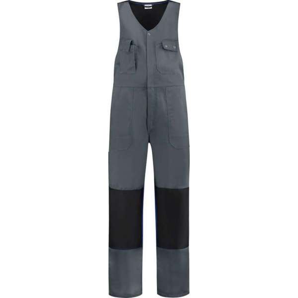 Yoworkwear Bodybroek katoen/polyester grijs-zwart maat 60 Yoworkwear Bodybroek katoen/polyester grijs-zwart maat 60