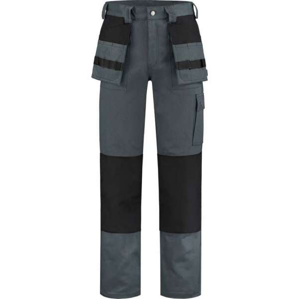 EM Workwear Werkbroek 100% katoen grijs-zwart maat 46 EM Workwear Werkbroek 100% katoen grijs-zwart maat 46