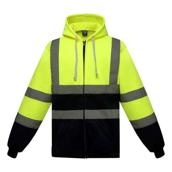 RWS vest, met rits en capuchon, S t/m 3XL S Geel/Marineblauw RWS vest, met rits en capuchon, S t/m 3XL S Geel/Marineblauw