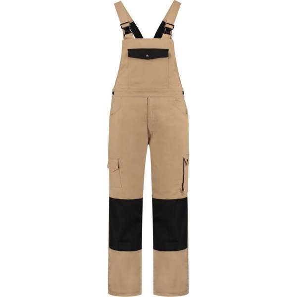 Yoworkwear Tuinbroek katoen/polyester kaki-zwart maat 64 Yoworkwear Tuinbroek katoen/polyester kaki-zwart maat 64