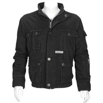 T'RIFFIC STORM  Jack Canvas coat 100% katoen Zwart - Maat 4XL