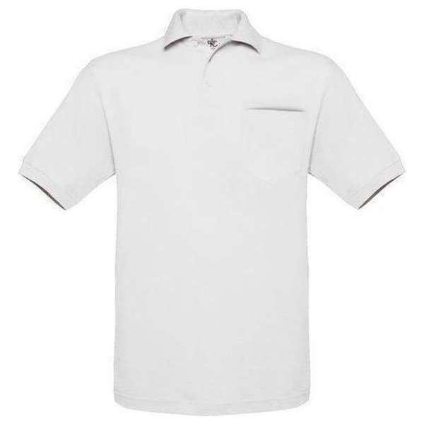 Polo B&C Safran Pocket Kleur Ash Maat XL (onbedrukt - 2 stuks) Polo B&C Safran Pocket Kleur Ash Maat XL (onbedrukt - 2 stuks)