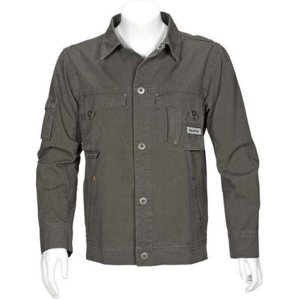 T'RIFFIC STORM Combi jack Canvas wash 100% katoen Olijfgroen - Maat 58 T'RIFFIC STORM Combi jack Canvas wash 100% katoen Olijfgroen - Maat 58