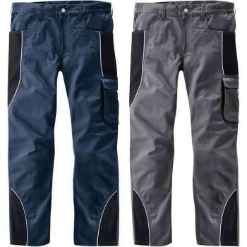 Tailleband broek met reflecterende bies, kleur antraciet/zwart, maat 48