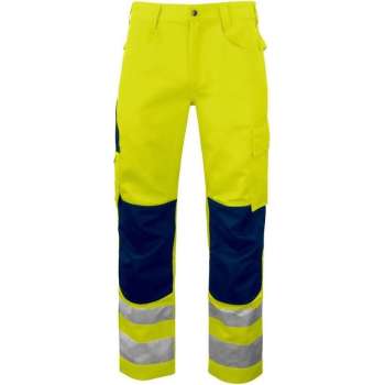 Projob Werkbroek EN ISO20471 Klasse 2 6532 Geel/Marine - Maat 54