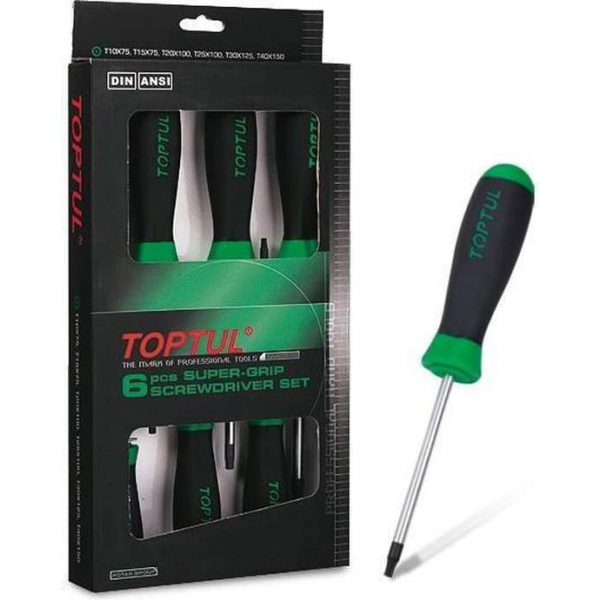 Set schroevendraaier torx met gat 6cs :T10-T40 Set schroevendraaier torx met gat 6cs :T10-T40