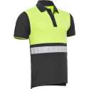 Santino Hivis poloshirt Hamburg - graphite / fluor geel - maat XL