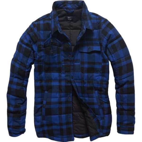 Vintage Industries Square padded shirt blauw Vintage Industries Square padded shirt blauw