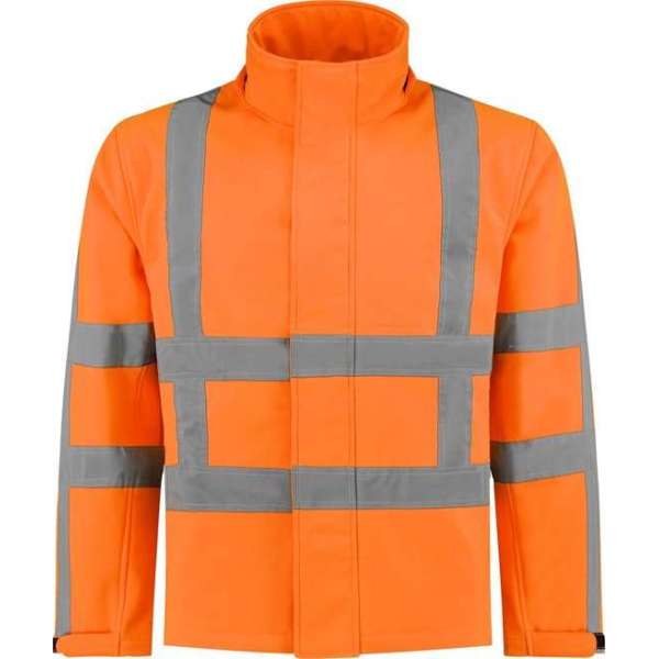 EM Traffic Softshell Jas RWS Oranje - Maat 4XL EM Traffic Softshell Jas RWS Oranje - Maat 4XL