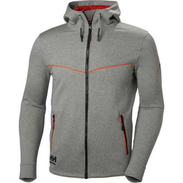 Helly Hansen Chelsea Evolution Hood - Grijs | Oranje - L Helly Hansen Chelsea Evolution Hood - Grijs | Oranje - L