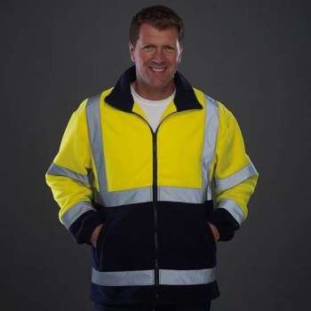 RWS fleece jack, S t/m 3XL XXL Geel/Marineblauw