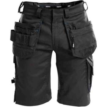 DASSY Trix D-Flex Korte Werkbroek Stretch Zwart