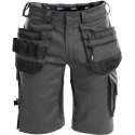 DASSY Trix D-Flex Korte Werkbroek Stretch Grijs/Zwart