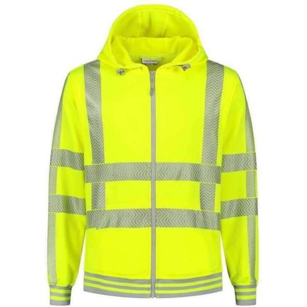 Santino Vermont Hoodi vest (270gr/m2) - Fluor geel | Grijs - 5XL