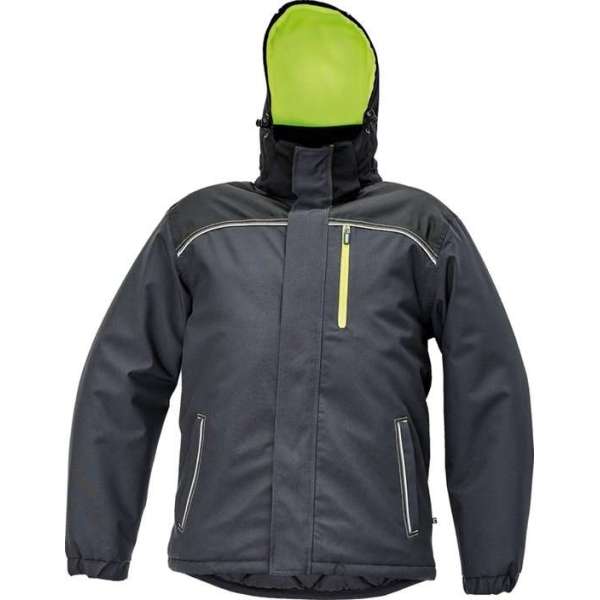 Knoxfield Winterjas parka antraciet/geel, maat M Knoxfield Winterjas parka antraciet/geel, maat M