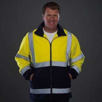 RWS fleece jack, S t/m 3XL 3XL Geel/Marineblauw
