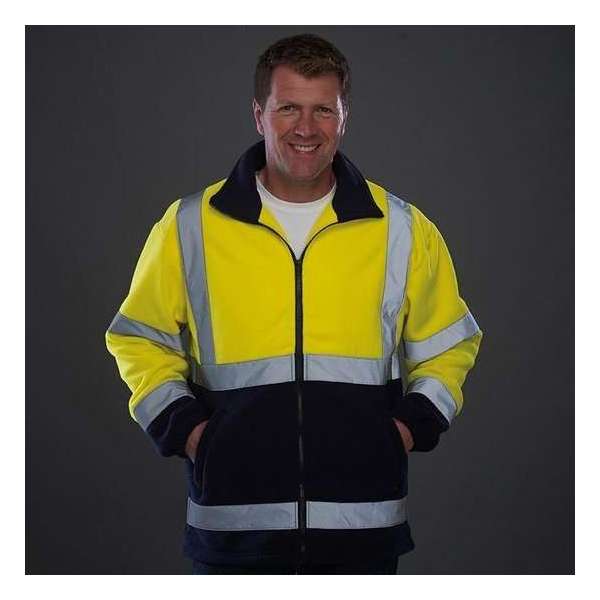RWS fleece jack, S t/m 3XL 3XL Geel/Marineblauw