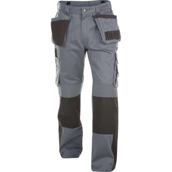 Dassy Seattle Women Tweekleurige holsterzakkenbroek met kniezakken voor dames 200668 - Cementgrijs/Zwart - 42