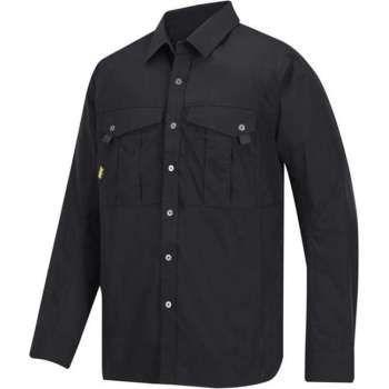Snickers Rip Stop Shirt Lange Mouwen - 8508-0400 - zwart - maat XXXL