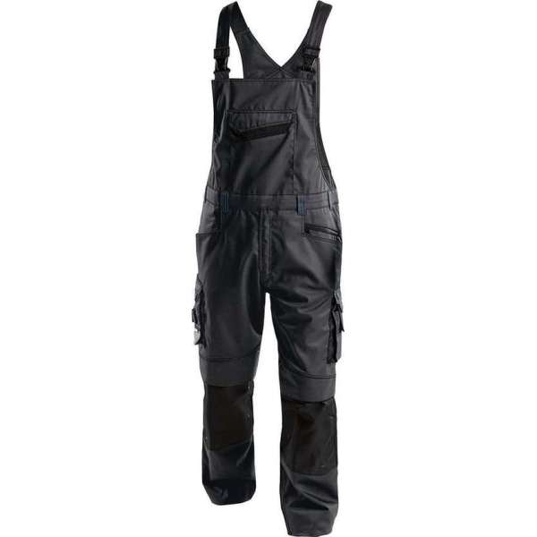 Dassy Voltic Bretelbroek met kniezakken 400148 - binnenbeenlengte Plus (87-92 cm) - Antracietgrijs/Zwart - 54