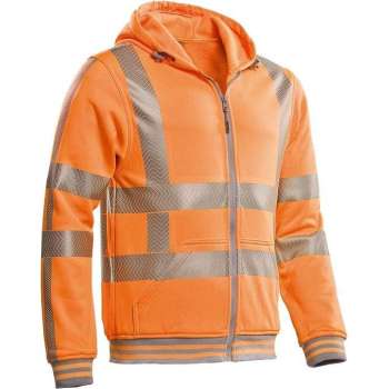 Santino Vermont Hoodi vest (270gr/m2) - Fluor oranje | Grijs - S