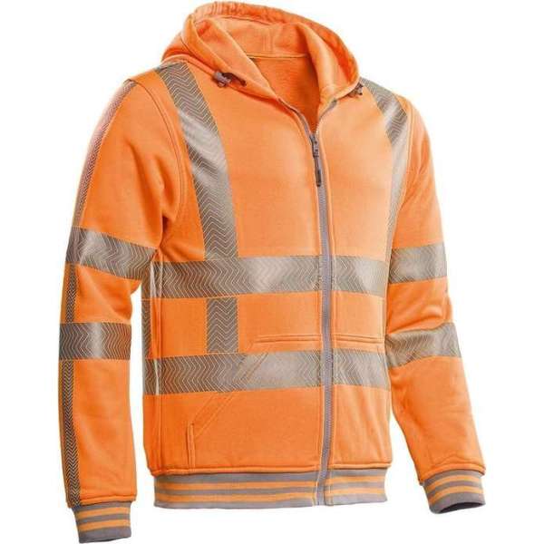 Santino Vermont Hoodi vest (270gr/m2) - Fluor oranje | Grijs - S