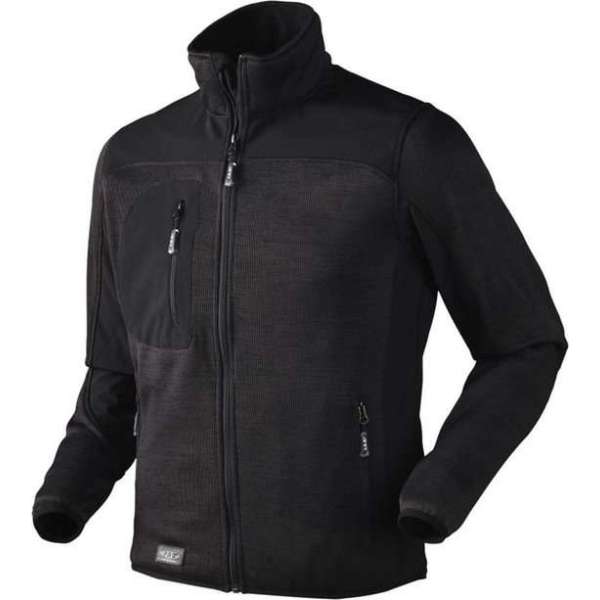 JAK 6155 Gebreid Fleecevest-Zwart-XL JAK 6155 Gebreid Fleecevest-Zwart-XL