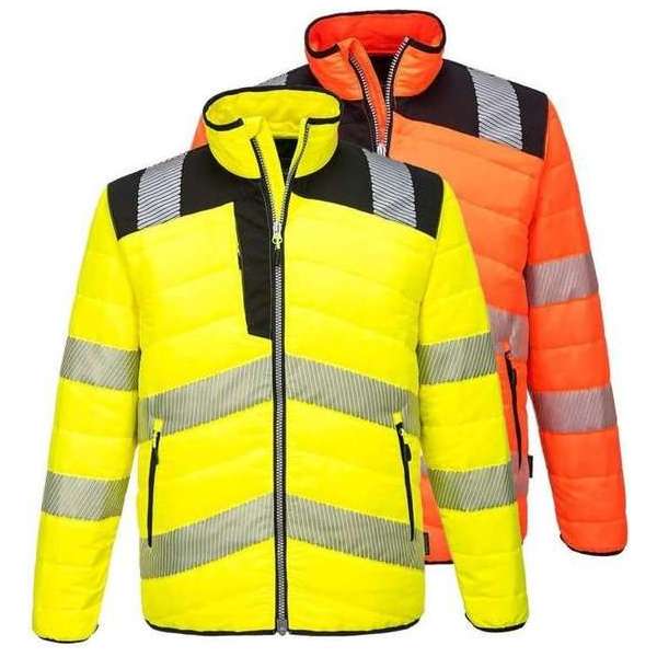 Portwest PW3 Hi-Vis Baffle Jacket PW371 GEEL MAAT XL Portwest PW3 Hi-Vis Baffle Jacket PW371 GEEL MAAT XL