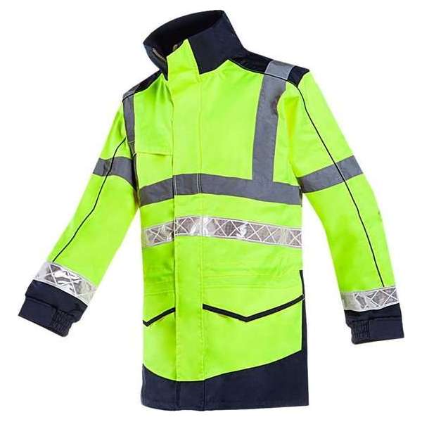 Sioen Werkjas Corroy Fluorgeel - Maat XL Sioen Werkjas Corroy Fluorgeel - Maat XL