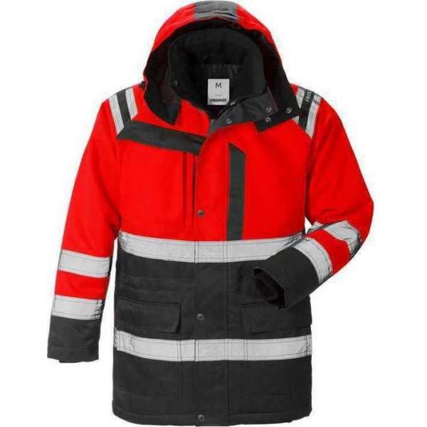Fristads parka 4042 PP fluorrood/zwart Fristads parka 4042 PP fluorrood/zwart