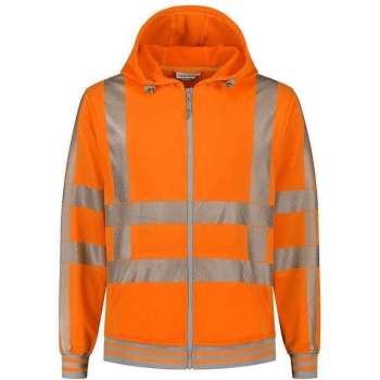 Santino Vermont Hoodi vest (270gr/m2) - Fluor oranje | Grijs - 4XL