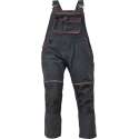 Knoxfield dames Amerikaanse breteloverall antraciet/rood, maat 44