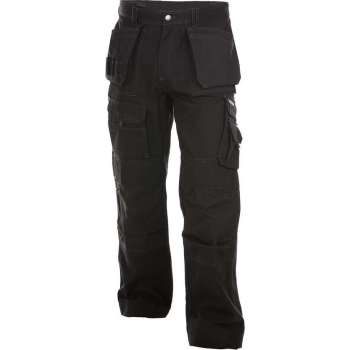 Dassy Texas Canvas holsterzakkenbroek met kniezakken 200595 - binnenbeenlengte Standaard (81-86 cm) - Zwart - 63