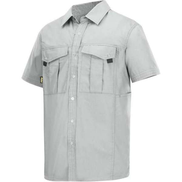 Snickers Rip Stop Shirt korte mouwen - 8506-0800 - aluminium grijs - maat S Snickers Rip Stop Shirt korte mouwen - 8506-0800 - aluminium grijs - maat S