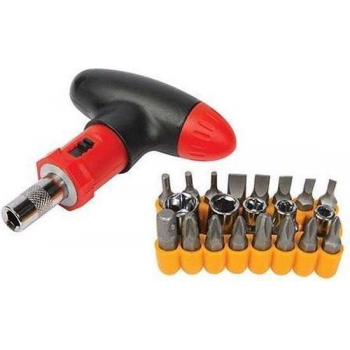22-delige T-grip schroevendraaier bit set