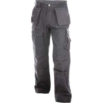 Dassy Texas Canvas holsterzakkenbroek met kniezakken 200595 - binnenbeenlengte Standaard (81-86 cm) - Cementgrijs - 56