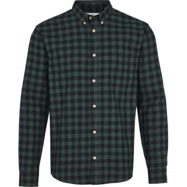 Kronstadt Heren Overhemd Johan Groen Ruit Flanel Slim Fit - XXL Kronstadt Heren Overhemd Johan Groen Ruit Flanel Slim Fit - XXL