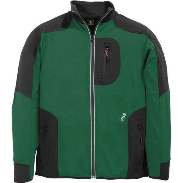 FHB RALF Jersey-Fleece Jack 78461 Flessengroen/ZwartXL FHB RALF Jersey-Fleece Jack 78461 Flessengroen/ZwartXL