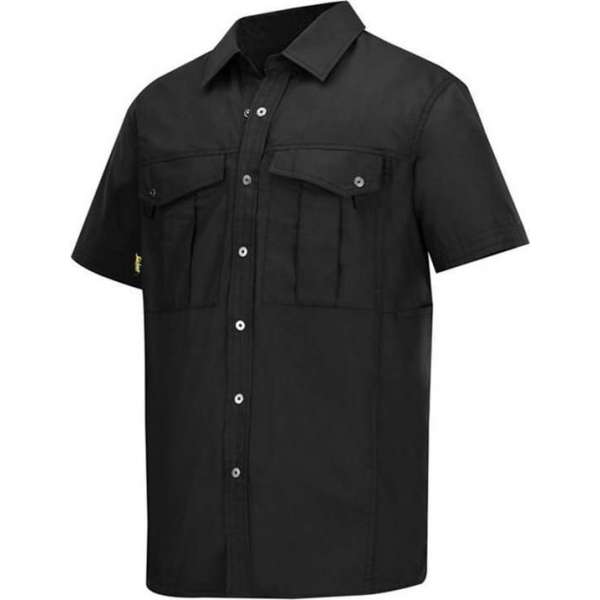 Snickers Rip Stop Shirt korte mouwen - 8506-0400 - zwart - maat S Snickers Rip Stop Shirt korte mouwen - 8506-0400 - zwart - maat S