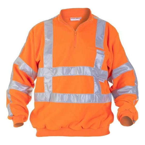 Fleece signalisatie sweater Texel RWS oranje, maat 2XL Fleece signalisatie sweater Texel RWS oranje, maat 2XL