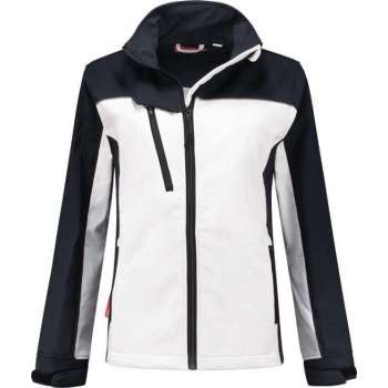 WorkWoman Softshell Jack Summer - 25011 wit / navy - Maat S