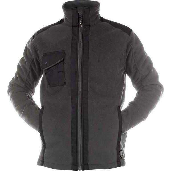 DASSY Croft DNA Fleece Werkjas Winddicht Donkergrijs/Zwart DASSY Croft DNA Fleece Werkjas Winddicht Donkergrijs/Zwart