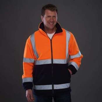 RWS fleece jack, S t/m 3XL 3XL Marineblauw/Oranje