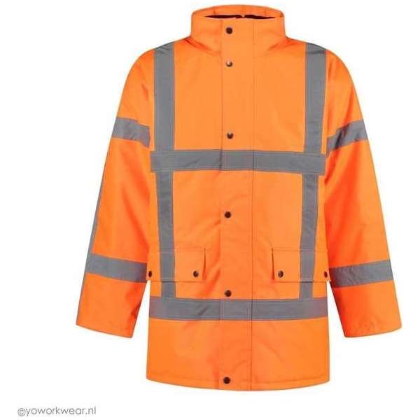 EM Traffic Parka High Visibility RWS Fluor Oranje - maat 4XL EM Traffic Parka High Visibility RWS Fluor Oranje - maat 4XL