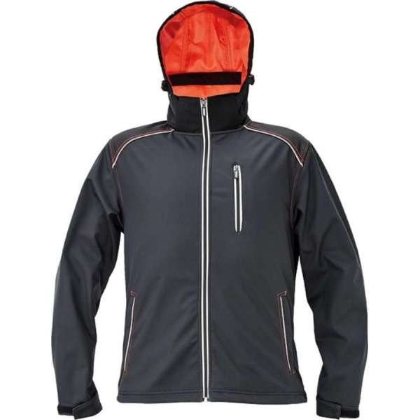 Knoxfield softshell jack antraciet/rood M Knoxfield softshell jack antraciet/rood M