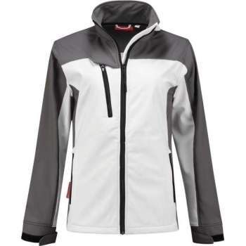 WorkWoman Softshell Jack Summer - 25081 wit / grijs - Maat L