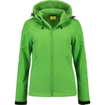 L&S Jas Capuchon Softshell Dames - Vrouwen - Lime - S