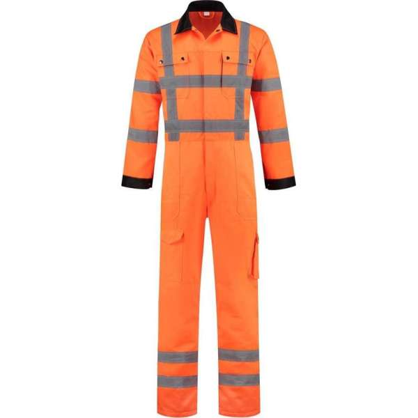 EM Traffic Overall Polyester / Katoen RWS Fluor Oranje - Maat 58 EM Traffic Overall Polyester / Katoen RWS Fluor Oranje - Maat 58
