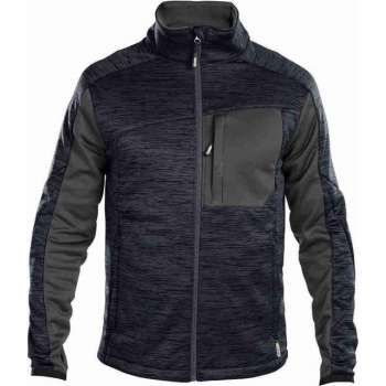 DASSY Convex D-Flex Fleece Werktrui met Rits Donkerblauw/Grijs